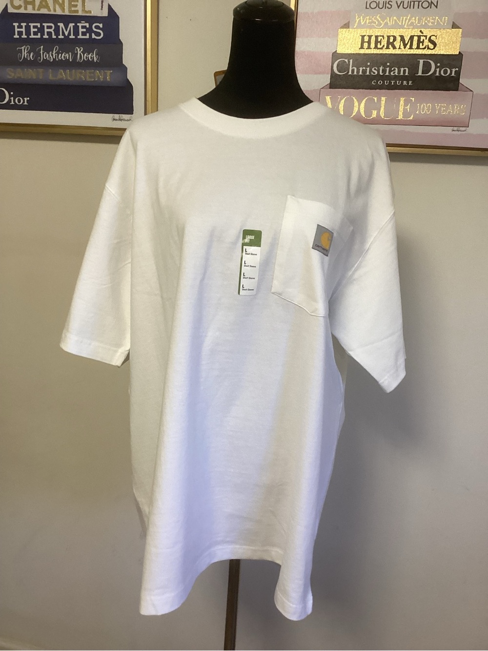 Carhartt Men’s White Short-Sleeve Pocket Tee